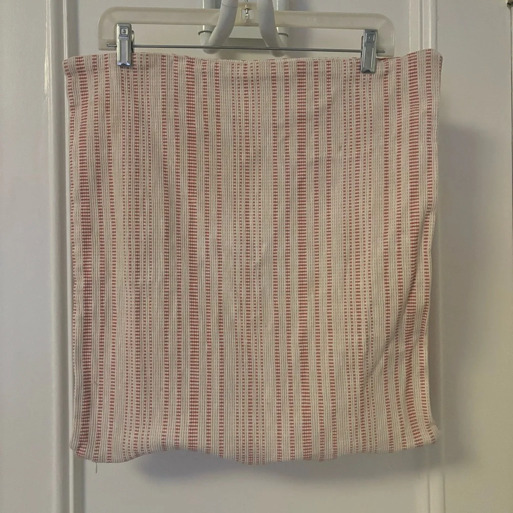 Set of 2 Lauren Striped Red and Cream Pillow Case